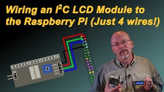 Wiring an I2C LCD Module to the Raspberry Pi Just 4 wires [upl. by Gilges634]