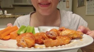 SassEsnacks ASMR Buffalo Wings  Chicken Wings  Eating Sounds  Mukbang [upl. by Nahtanaoj]