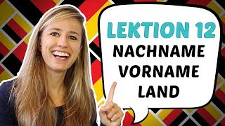 GERMAN LESSON 12 Personal data in German  fill out forms in German [upl. by Halley]