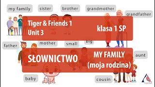 Słownictwo FAMILY Klasa 1 SP Książka TigerampFriends1U3 Język angielski dla dzieci [upl. by Eirbua293]