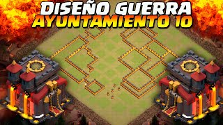 NUEVO DISEÑO GUERRA AYUNTAMIENTO 10 CLASH OF CLANS [upl. by Farly]