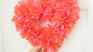 DIY How To Make A Heart Shaped Wreath for Valentines Day [upl. by Morgan]