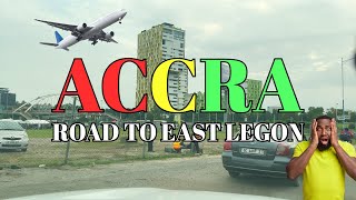 CRAZY DRIVERS IN GHANA  OFANKOR TO EAST LEGON  DRIVING IN ACCRA [upl. by Arreyt]