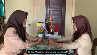 JOB INTERVIEW  DAVINA amp KARTIKA  XII B [upl. by Nofets]