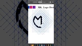 Letter KM logo Design in Adobe illustrator lettermarklogo illustratortutorial shorts logodesign [upl. by Nivrac]