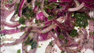 Turkish Sumac Onions Salad 🇹🇷 sumac onion turkishrecipe gentacook [upl. by Fechter]