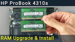 HP ProBook 4310s RAM Upgrade amp Install StepbyStep DIY Guide [upl. by Etnaid]