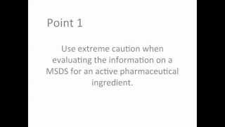 Occupational Exposure Limits OELs on Material Safety Data Sheets [upl. by Oran]