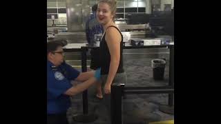 TSA pat down for woman [upl. by Ailices]