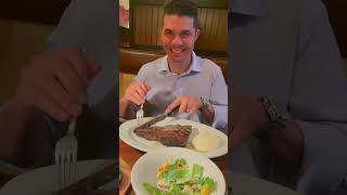 Eating dinner at Longhorns Steakhouse usa ontheroad food datenight [upl. by Katherin]