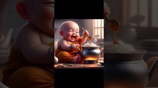 Little monk cooking food shorts monk cute [upl. by Sherr]