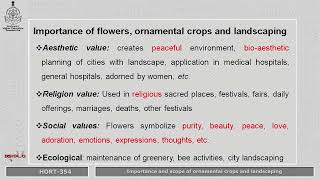 HORT 354 Importance and scope of ornamental crops and landscaping Lecture 1 Agri Agenda [upl. by Anisamot428]