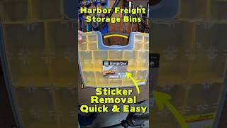 Harbor Freight Storage Bins  Quick amp Easy Sticker Removal harborfreight makingstuff shorts [upl. by Aihppa]