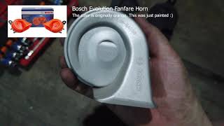 Bosch Evolution Fanfare Horn and PIAA OTO Style Horn sound comparison [upl. by Lail]