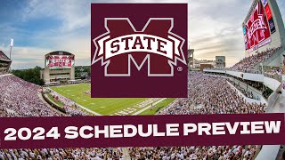 Mississippi State 2024 College Football Schedule PreviewProjected Record [upl. by Llenet610]