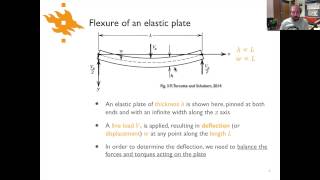 Geodynamics  Lecture 61 Flexure of an elastic plate [upl. by Yrad]