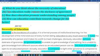 English Presentation Class Topic Necessity of Education [upl. by Naihs226]