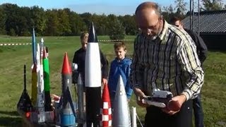 Uitleg model raket bouw en lancering Weekend van de Wetenschap door DRRA Model Rocket launch [upl. by Melda]