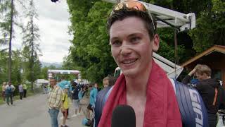 Felix Engelhardt  Interview at the finish  Stage 8  Tour de Suisse 2024 [upl. by Lihas]