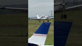 Piper PA28 Landing at Elstree aerodrome second attempt was better aviation planespotter pilot [upl. by Etolas]