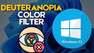 How to Set Deuteranopia Color Filter on Windows 11 [upl. by Yllil]