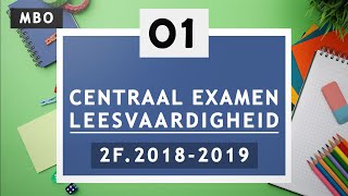 Facet examen Nederlands 2F lezen en luisteren DEEL 1  20182019  Begrijpend lezen oefenen [upl. by Calderon]