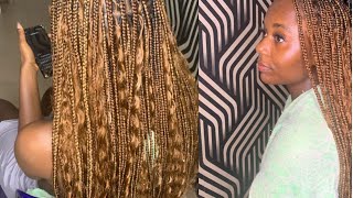 goddess knotless braids 🔥🔥 [upl. by Attelrac190]