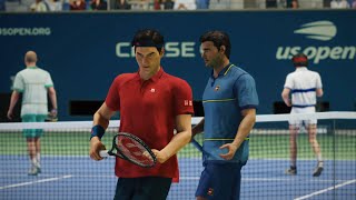 Top Spin 2K25 Amazing Doubles Match FedererSampras vs AgassiMcEnroe Legend Difficulty PS5 4K 60fps [upl. by Alrep65]