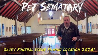 GAGE CREED’S FUNERAL SCENE FILMING LOCATION 2024  FIRST TIME EVER LOOK INSIDE THE CHURCH [upl. by Ttirrej]