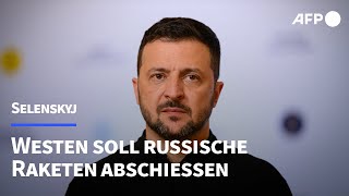 Selenskyj Westen soll russische Raketen abschießen  AFP [upl. by Ahsie]