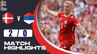 Danmark  Serbien  20  Højdepunkter  UEFA Nations League 202425 [upl. by Pandich]