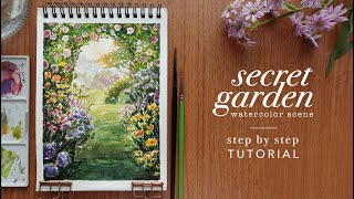 Secret Garden Watercolor Tutorial [upl. by Brill]