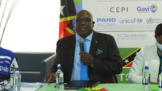 St Kitts and Nevis Prime Minister COVID19 vaccination message [upl. by Eirellam]