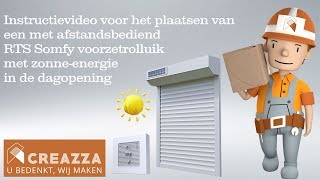 Installatie Somfy voorzetrolluik op zonneenergie op het raam [upl. by Steinman]