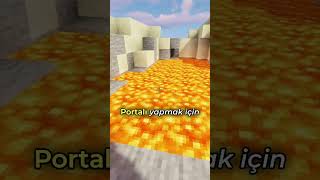 Minecraftta EN HIZLI Nether Portalı Yapımı [upl. by Nikolaus]