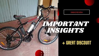 the ANCHEER 500W 26quot Electric Bike  Important details [upl. by Oihsoy985]