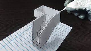 How to Draw A 3D Stairs  New Drawing Ideas 💡🤔🤔 Kay D Arts [upl. by Naryb811]