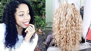 DYING my Hair BLONDE ♡  How I Maintain Curly Blonde Hair [upl. by Files]