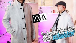 Zara Removable Collar Coat Winter Collection 2024 HandsOn Review [upl. by Etteuqal]