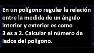 Polígonos geometría ejercicios de polígonos en un polígono regular la relación entre [upl. by Trebornhoj]