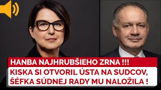 Šéfka súdnej rady vracia TVRDÝ úder Kiskovi reakcia na nehorázne obvinenia z úst exprezidenta [upl. by Baoj]