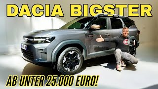 DACIA BIGSTER Das ist der XLDuster als Extreme 4x4  Check  Preis  2025 [upl. by Naj393]