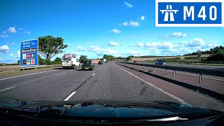 M40 Motorway  J14 A452 Warwick South to J11 A422 Banbury [upl. by Hardden]