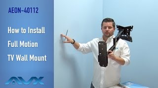 How to Install Full Motion TV Wall Mount AEON40112 [upl. by Ingalls]