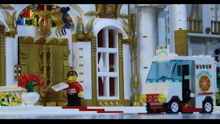 Lego Pizza Space Delivery Stop Motion [upl. by Bedad]