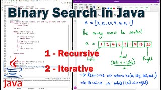 Binary Search Explained  Recursive and Iterative with Java Implementation [upl. by Yramanna23]