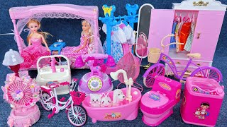 13 Minutes Satisfying with Unboxing Cute Princess Bed Playset，Clothes DressUp Toys  Review Toys [upl. by Critchfield]