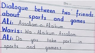 Dialogue between two friends about sports and games  Conversation in english [upl. by Ingelbert]