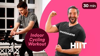 20 Minute HIIT Burn Calories Indoor Cycling Workout  Motosumo [upl. by Brantley]