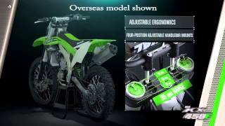 2016 Kawasaki KX450F  Adjustable Ergonomics Explained [upl. by Hcir]